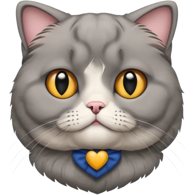 scottish fold cat grey emoji