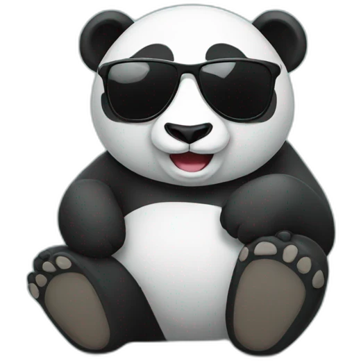 Panda with sunglasses emoji