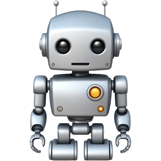 robot old cartoon simple toy white innocent funny adorable emoji