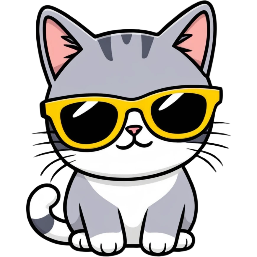 Cat with sunglasses emoji