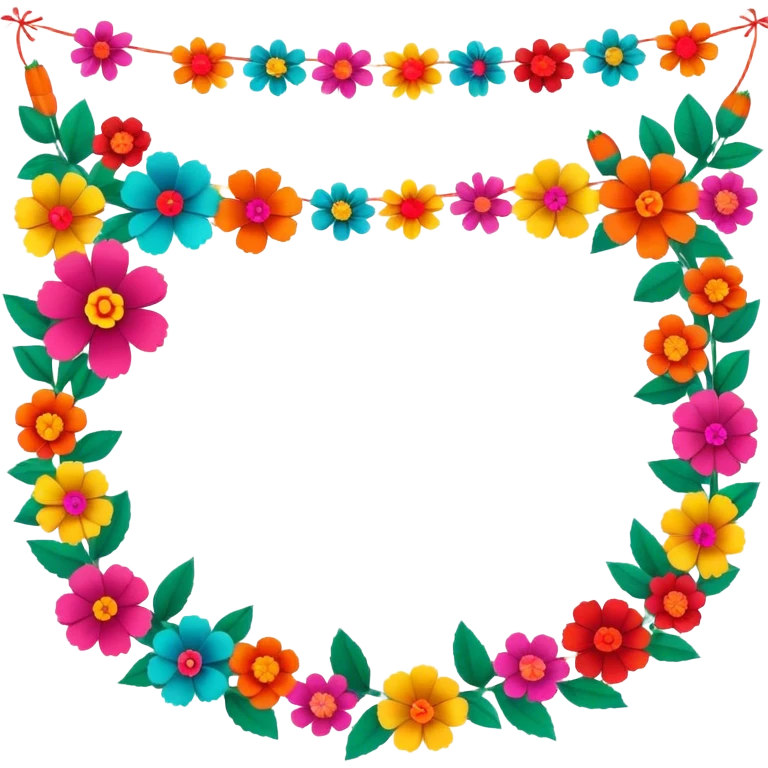 festive and vibrant garland of traditional mexican  emoji