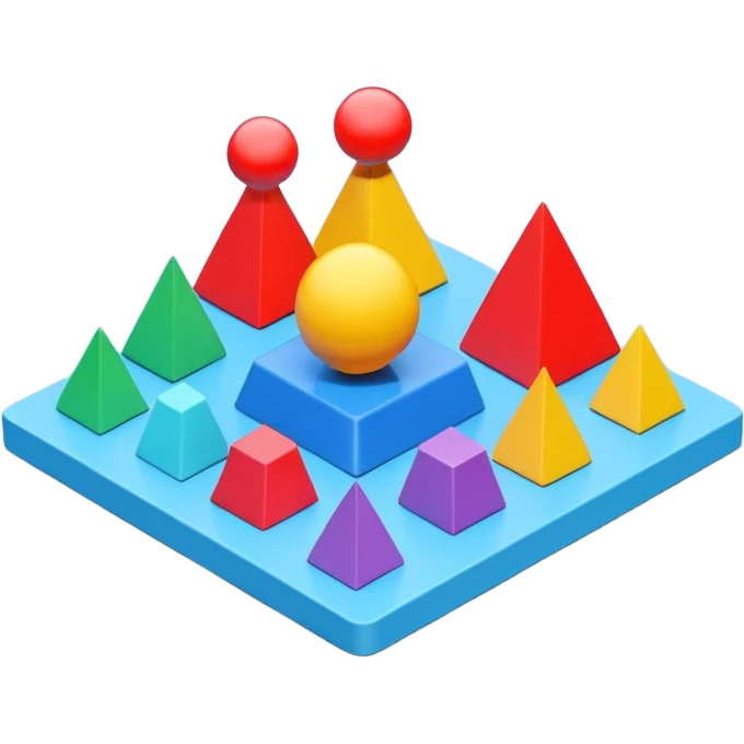 3d visual strategy board emoji