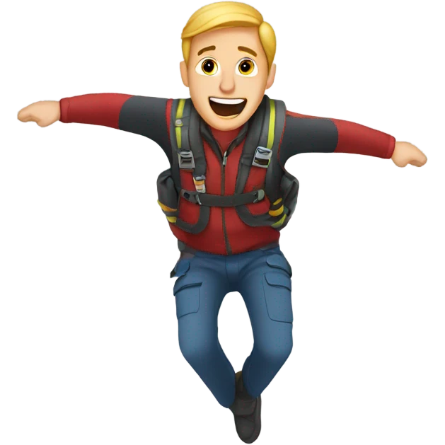 Man doing free fall  emoji