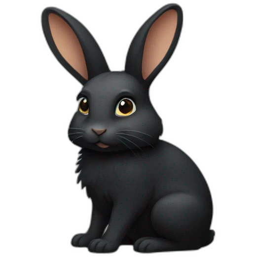 Lapin noir emoji