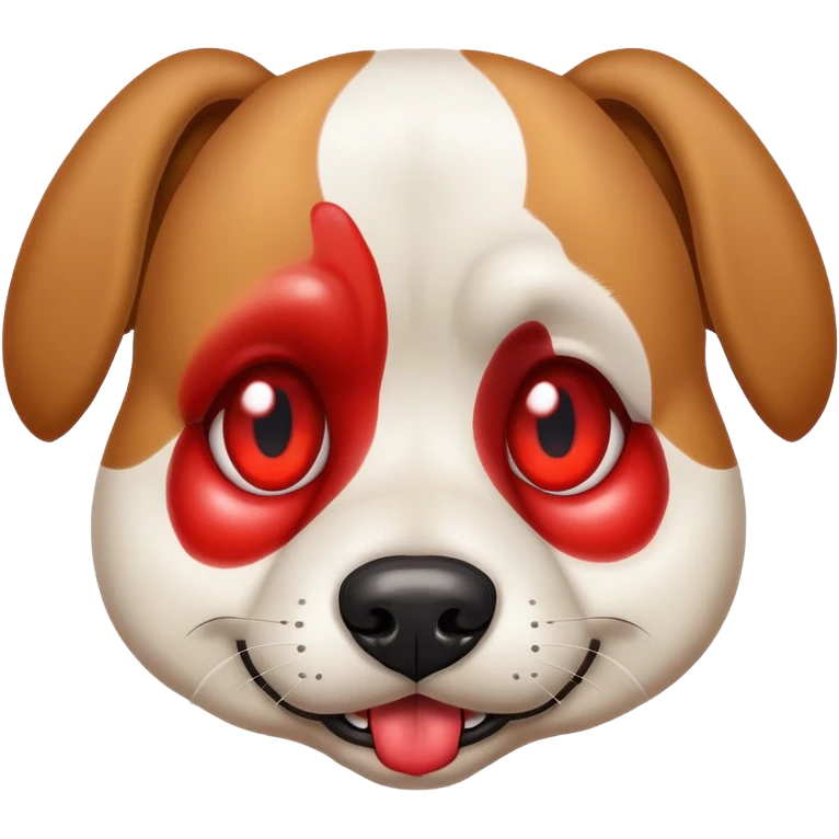 a drunk dog stupid emoji