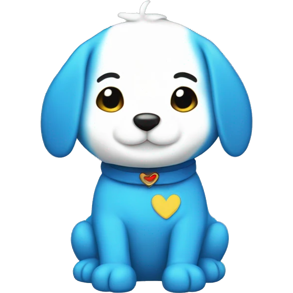 pochacco heart blue emoji