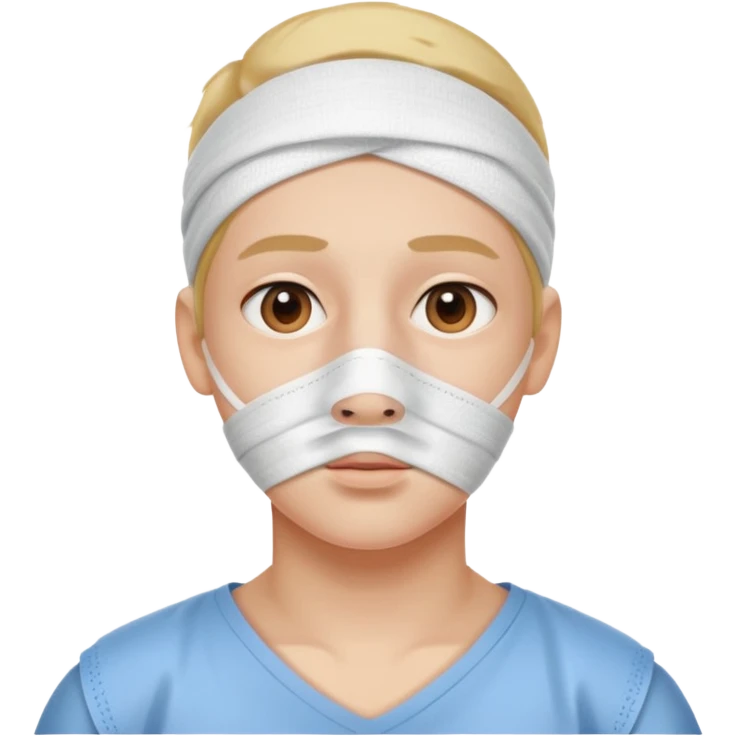 nose with a bandage on it emoji