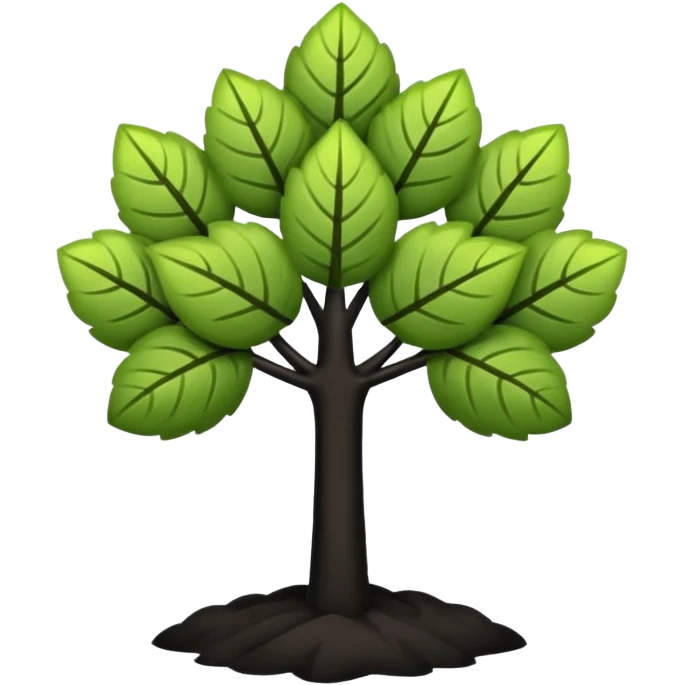 Un trébol de cinco hojas negro emoji