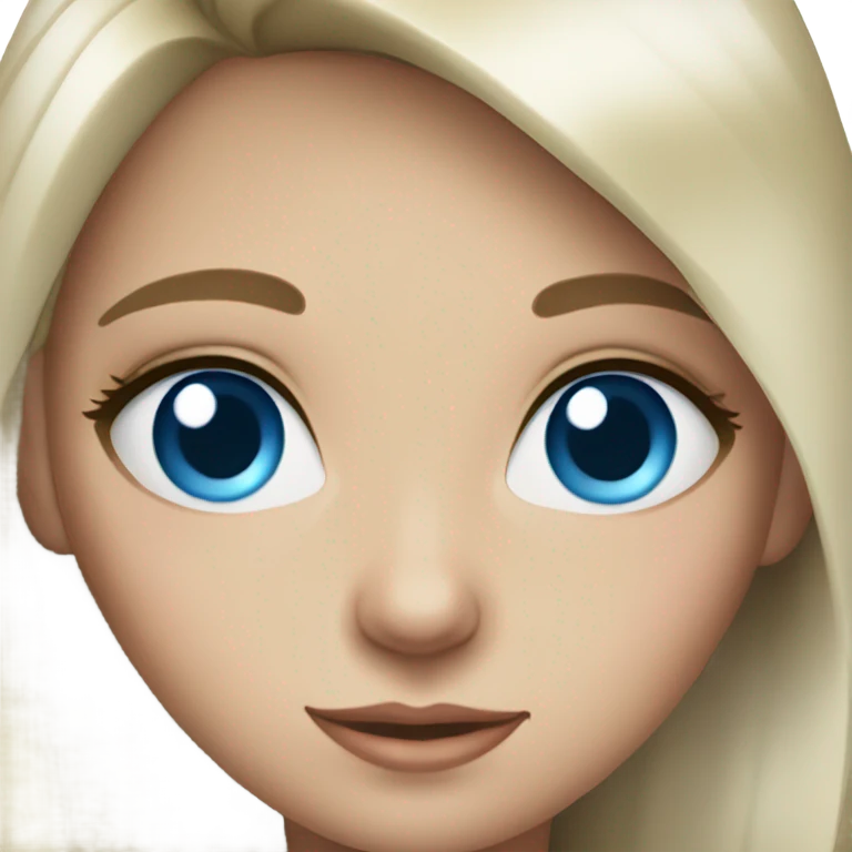 Blue eyed girl in party dress emoji