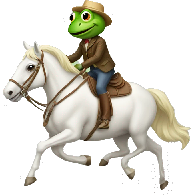 Frog riding horse emoji