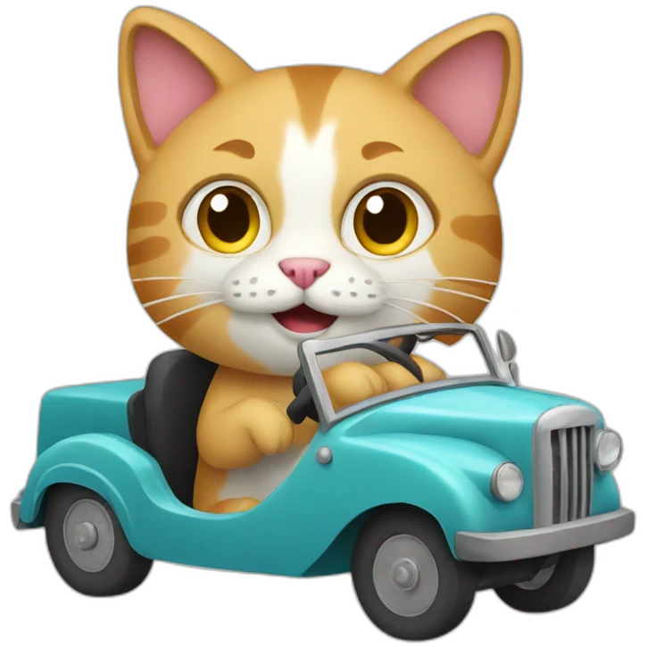 cat-driving emoji
