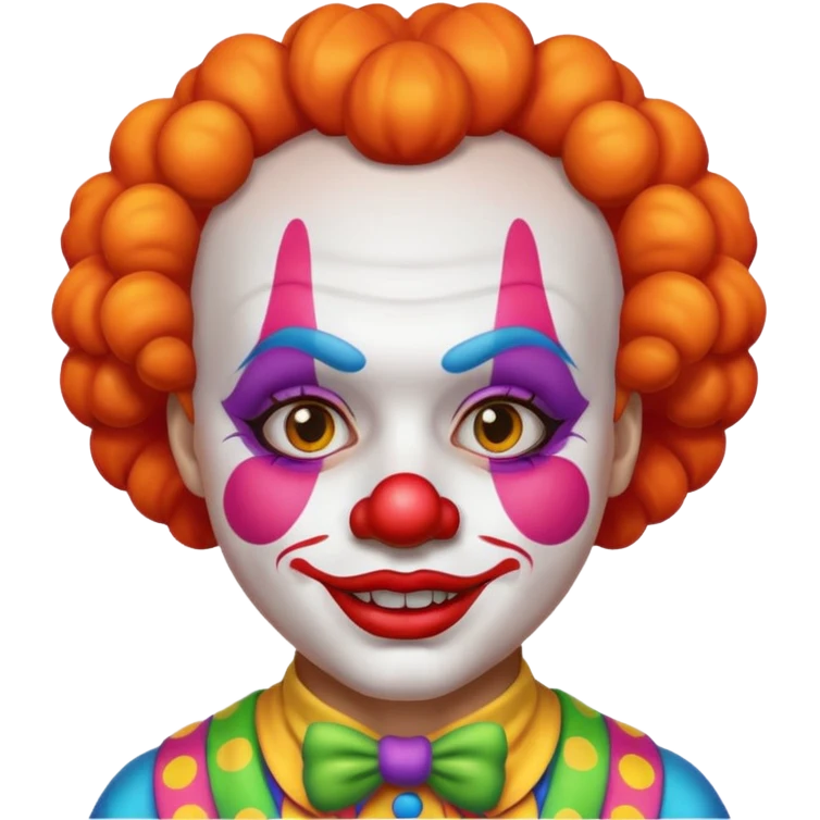 clown make up process emoji