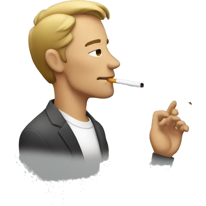 Man smoking a cigarette emoji