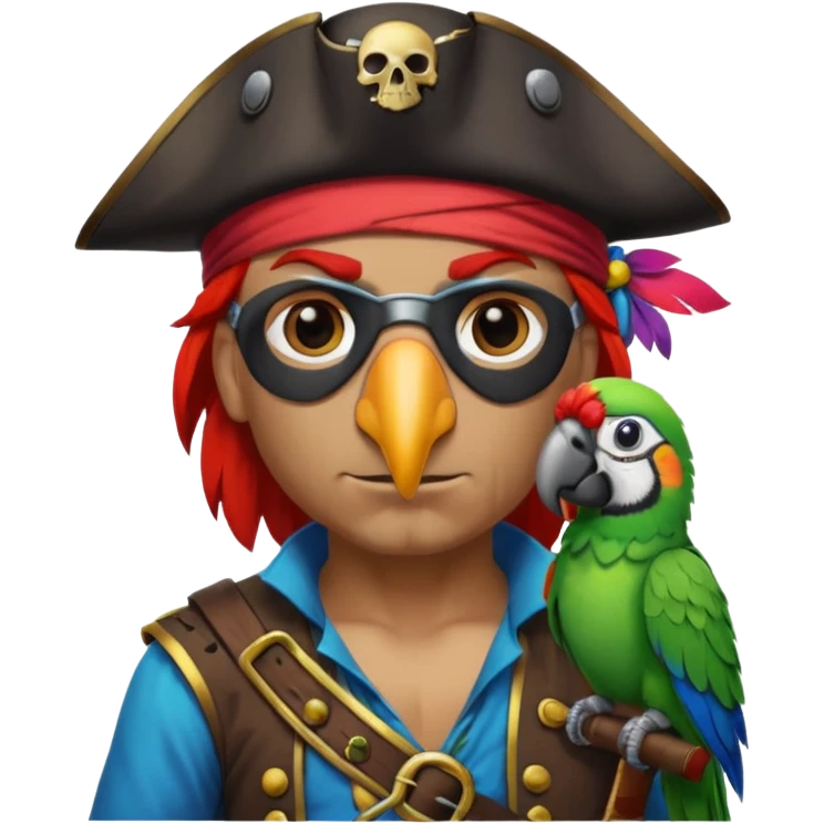 pirate and parrot emoji