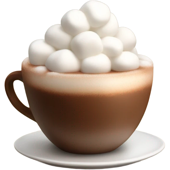 Hot chocolate with marshmellows emoji