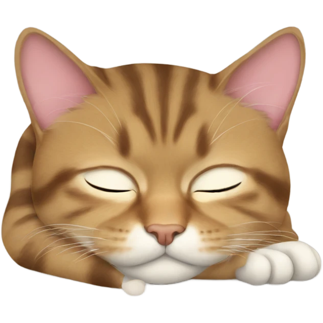 A cat sleeping emoji