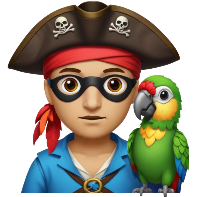 pirate and parrot emoji