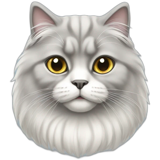 white-grey-Persian-cat emoji