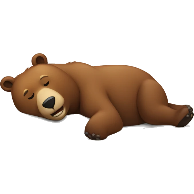 Brown bear sunbathing emoji