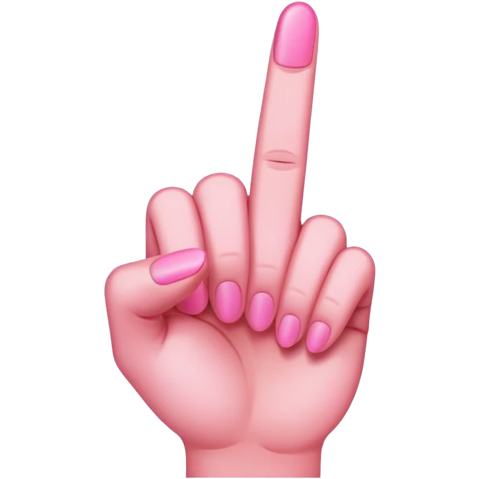pink middle finger emoji
