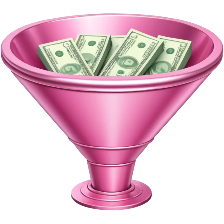 pink money in the sales funnel emoji