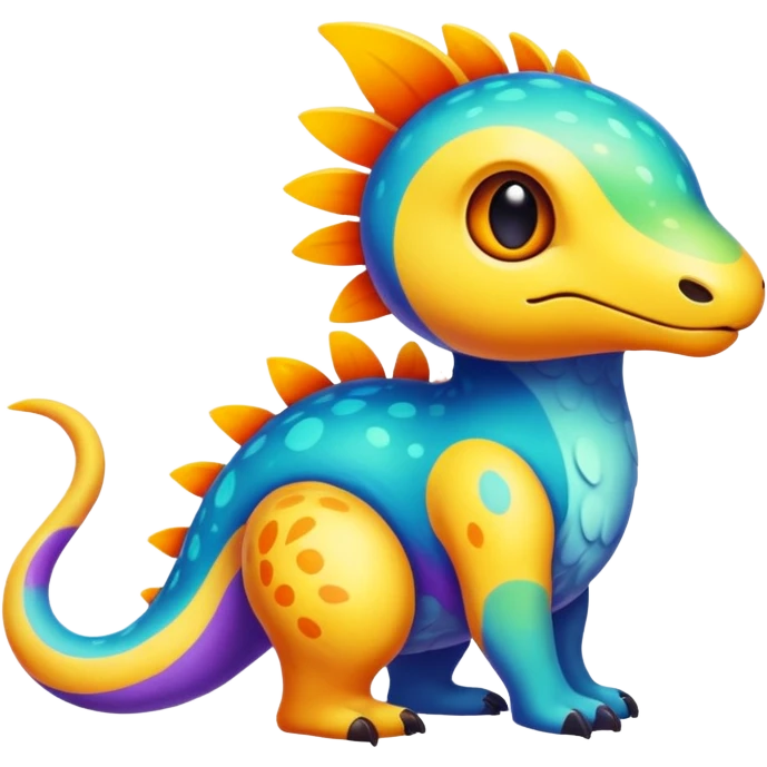 colorful vibrant Fakémon-creature with random markings emoji