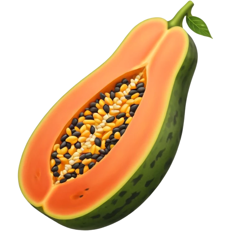 Papaya with seeds emoji