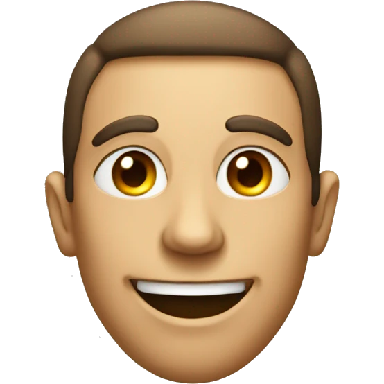 a masculine smiling face that is just eyes and a mouth emoji