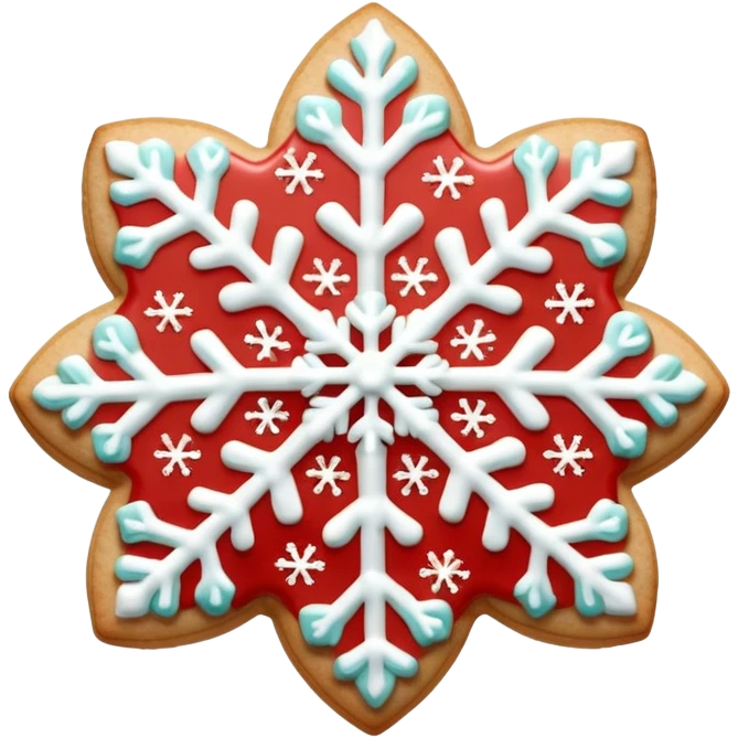 Christmas cookie snowflake emoji