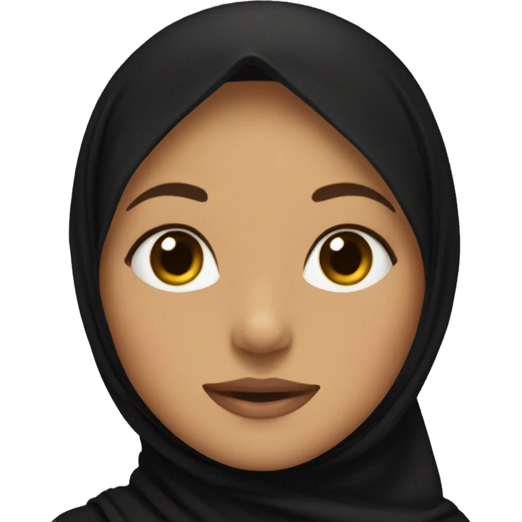 Tan girl wearing black hijab emoji