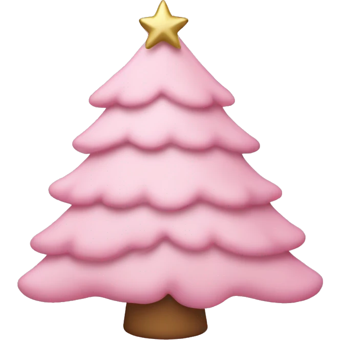 pastel pink christmas tree emoji
