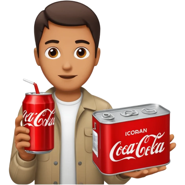 man with coke tin emoji