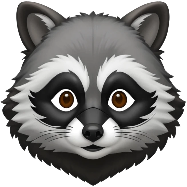 side view of a raccoon emoji