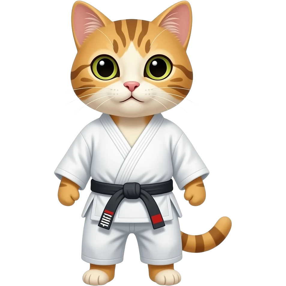 a cat with judo suit emoji
