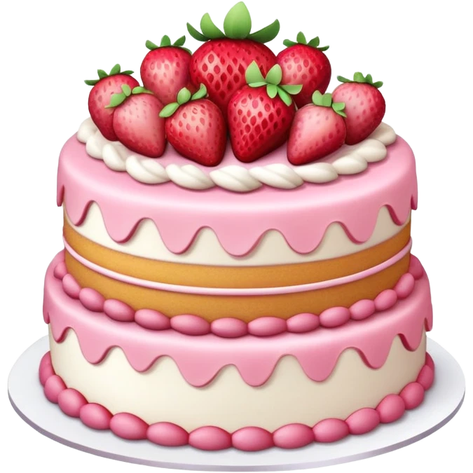 2 tier Strawberry Cake emoji