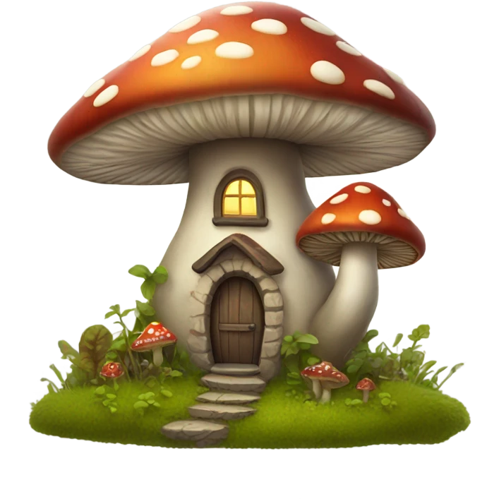 mushroom house  emoji