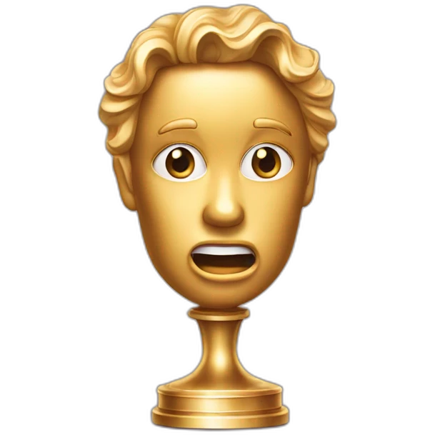 Academy Awards trophy shocked face emoji