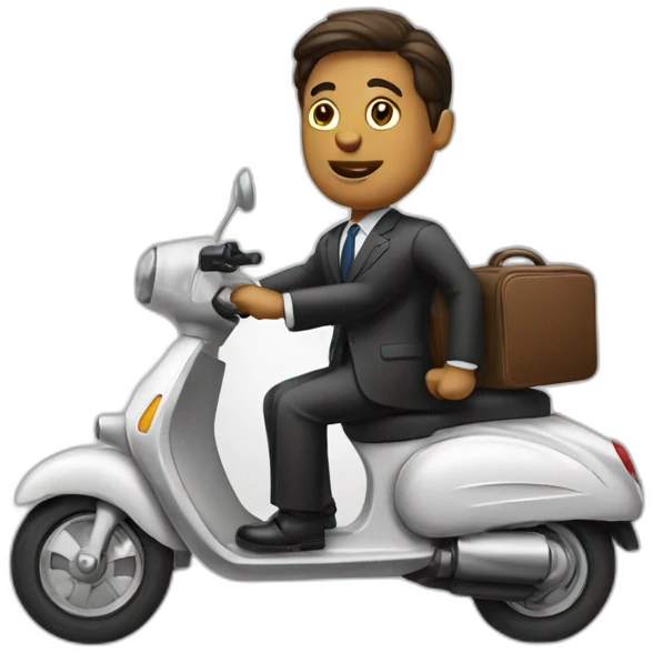 Lawyer in a scooter emoji