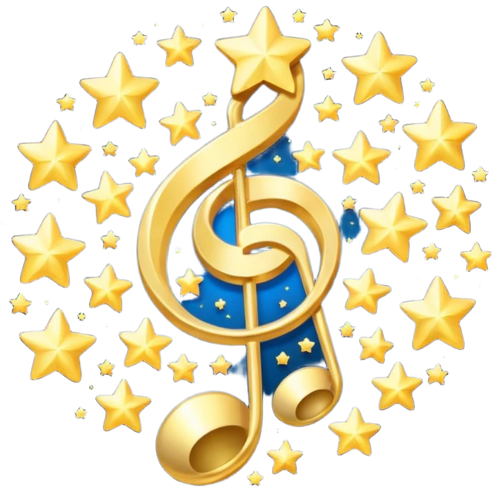 singing notes become stars emoji
