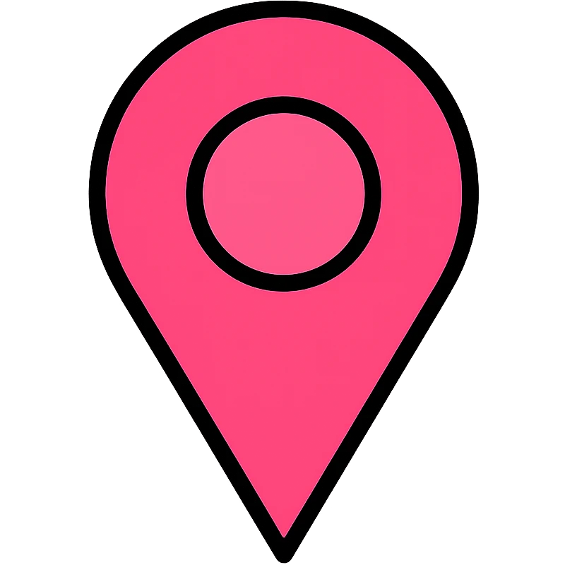 pink location pin emoji