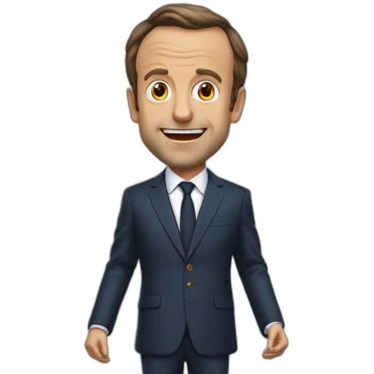 Une araignée qui mange Emanuel macron emoji