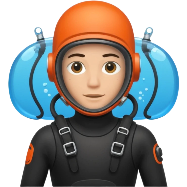 Scuba diver with tank on the back emoji