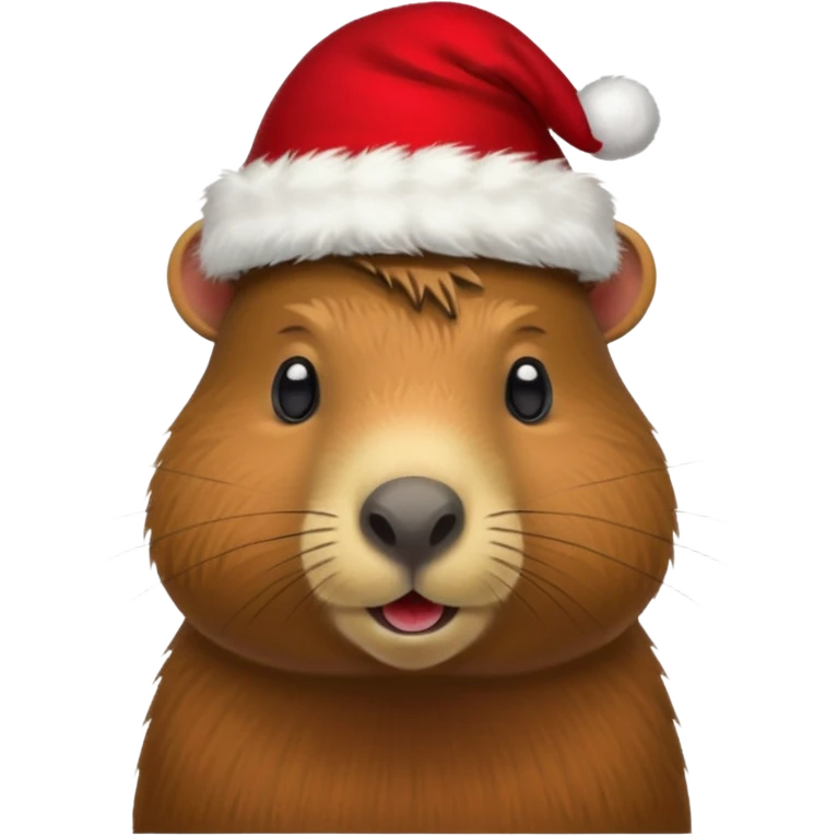 Capybara con gorrito de navidad emoji