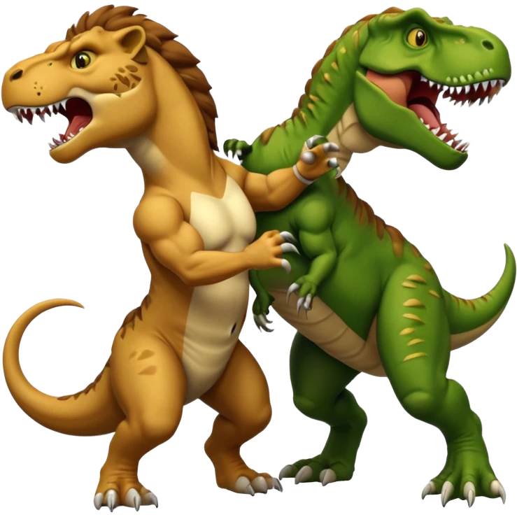 Lion with t rex emoji