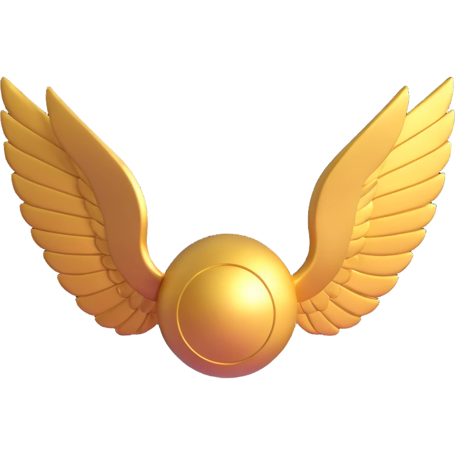 golden snitch with wings emoji