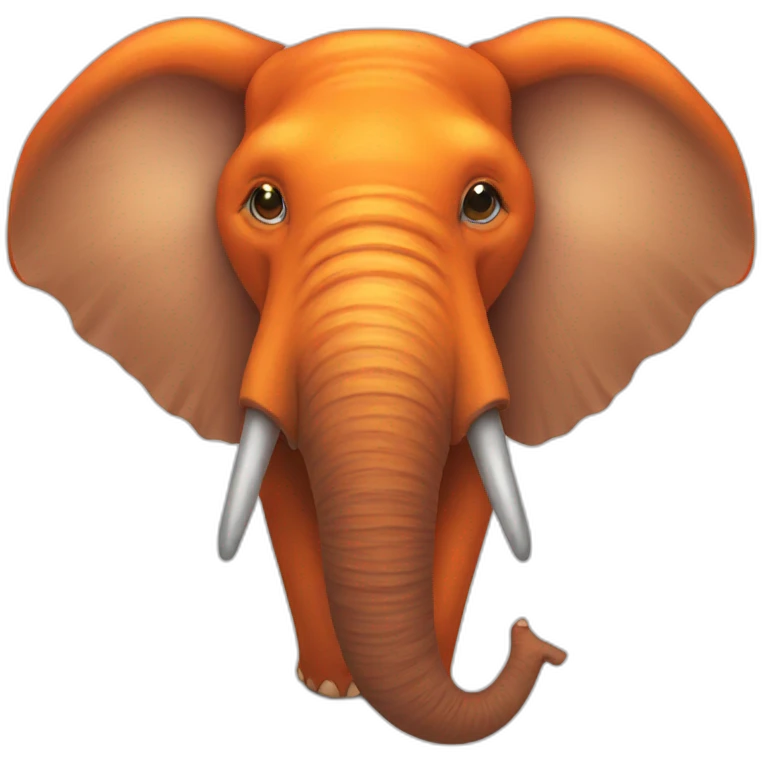 orange elephant face emoji