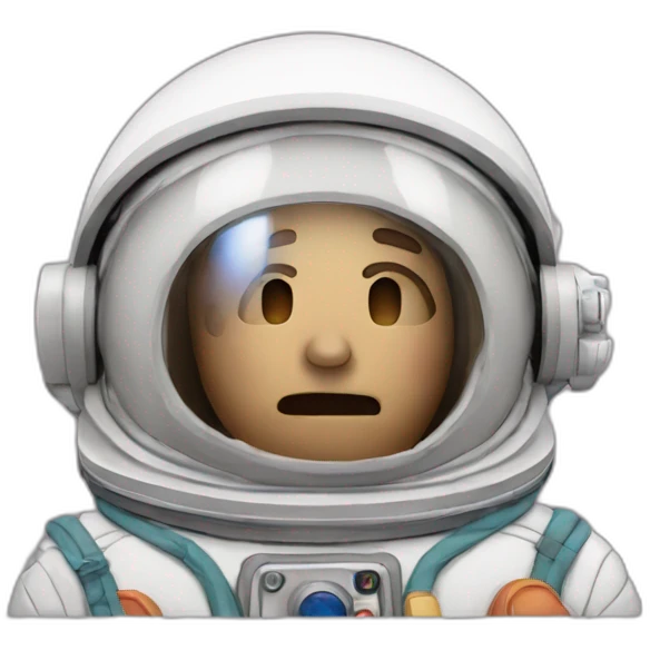 exhaling astronaut face emoji