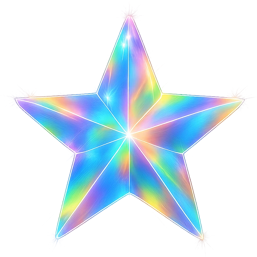 star with a holographic effect emoji