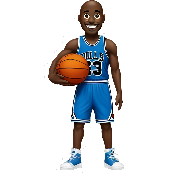 Micheal Jordan with a basketball  emoji