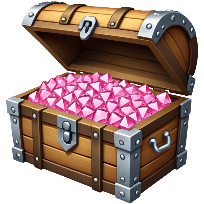 Treasure chest encrusted with pink diamonds emoji
